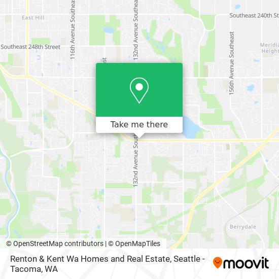 Renton & Kent Wa Homes and Real Estate map