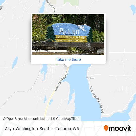 Allyn, Washington map