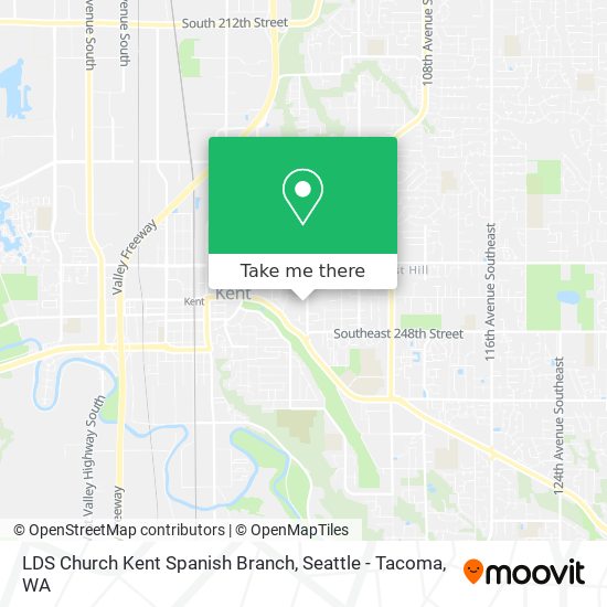 LDS Church Kent Spanish Branch map