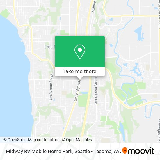 Midway RV Mobile Home Park map