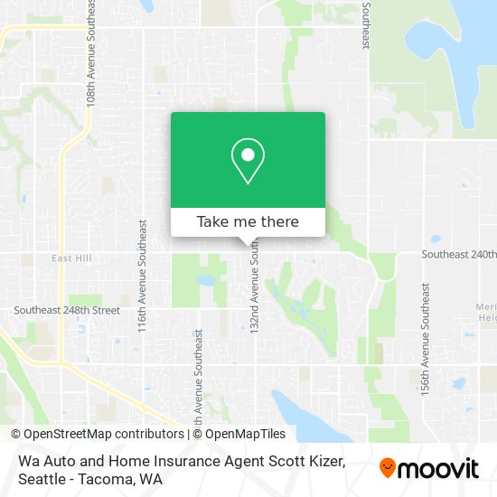 Wa Auto and Home Insurance Agent Scott Kizer map