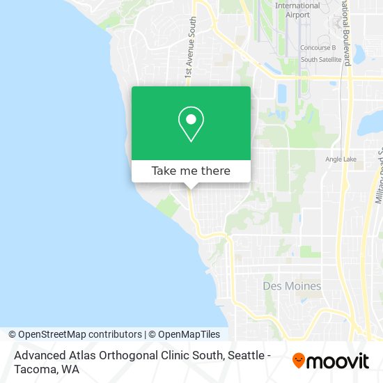 Advanced Atlas Orthogonal Clinic South map