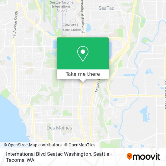 Mapa de International Blvd Seatac Washington