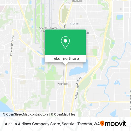 Alaska Airlines Company Store map