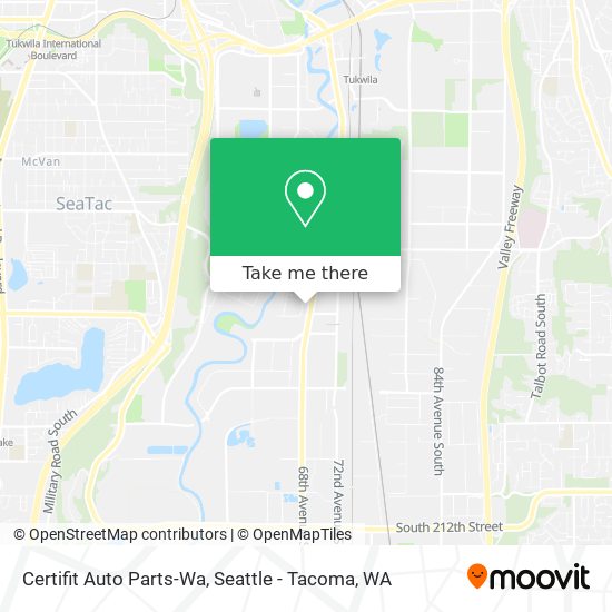 Mapa de Certifit Auto Parts-Wa