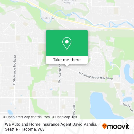 Mapa de Wa Auto and Home Insurance Agent David Varelia