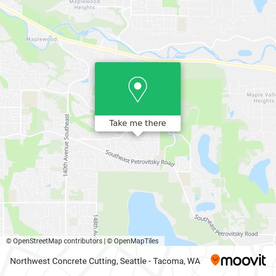 Northwest Concrete Cutting map