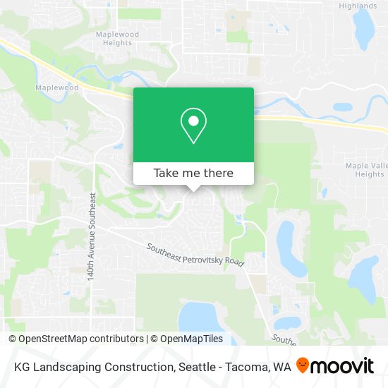 KG Landscaping Construction map