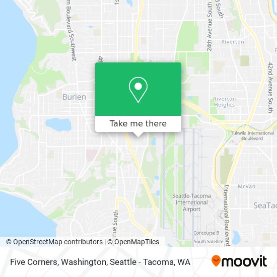 Five Corners, Washington map