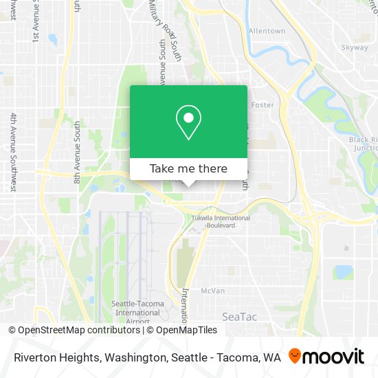 Riverton Heights, Washington map