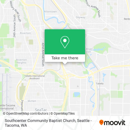 Southcenter Community Baptist Church map