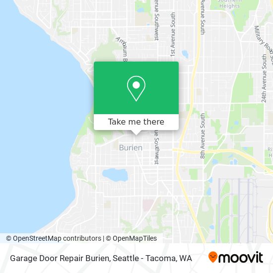 Mapa de Garage Door Repair Burien