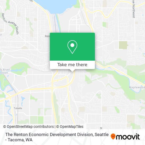 The Renton Economic Development Division map