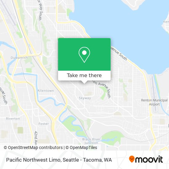 Pacific Northwest Limo map