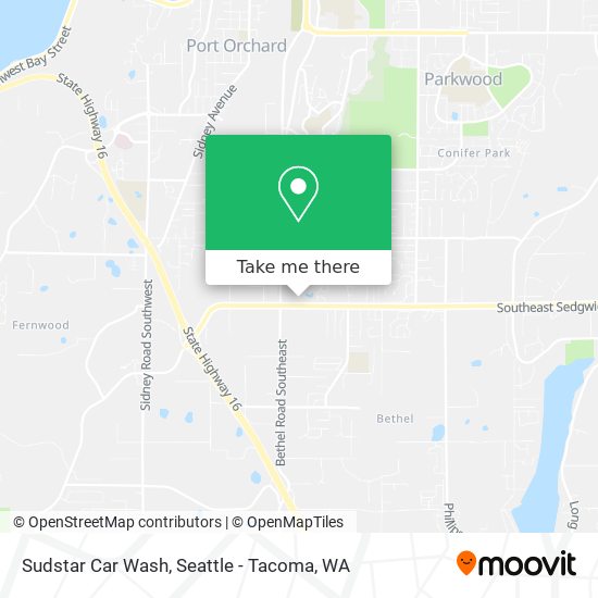 Sudstar Car Wash map