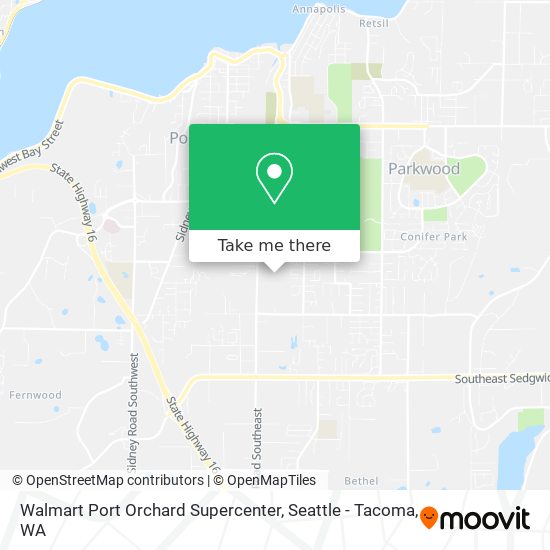 Mapa de Walmart Port Orchard Supercenter