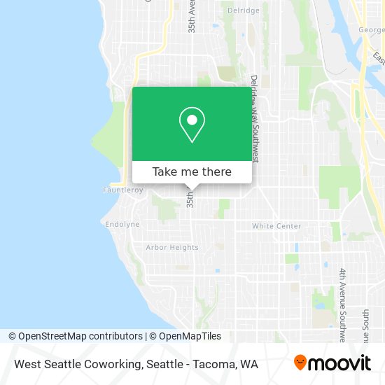 West Seattle Coworking map