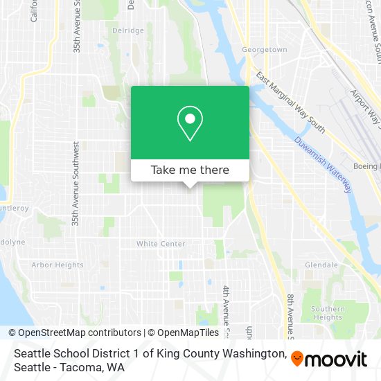 Seattle School District 1 of King County Washington map