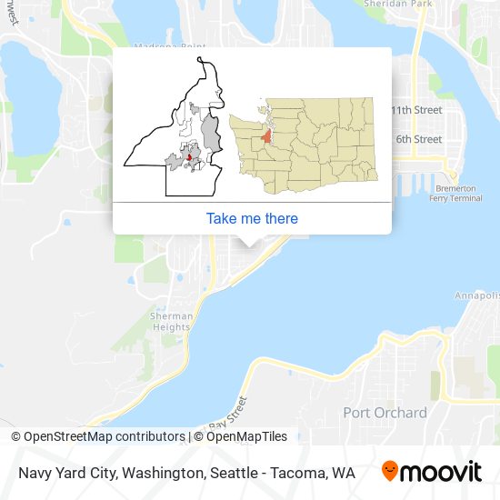 Navy Yard City, Washington map