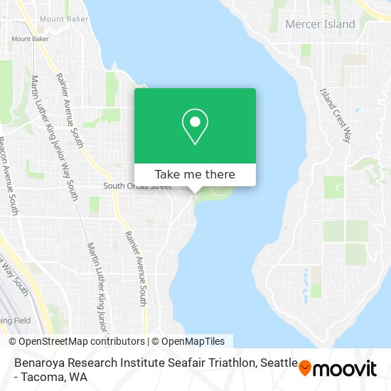 Mapa de Benaroya Research Institute Seafair Triathlon