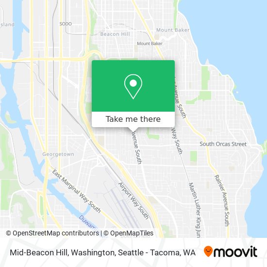 Mid-Beacon Hill, Washington map