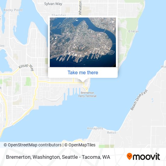 Mapa de Bremerton, Washington