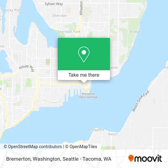 Bremerton, Washington map