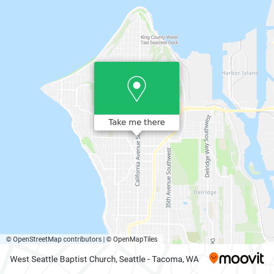 West Seattle Baptist Church map