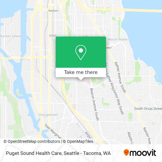 Puget Sound Health Care map