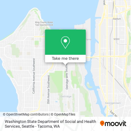 Washington State Department of Social and Health Services map