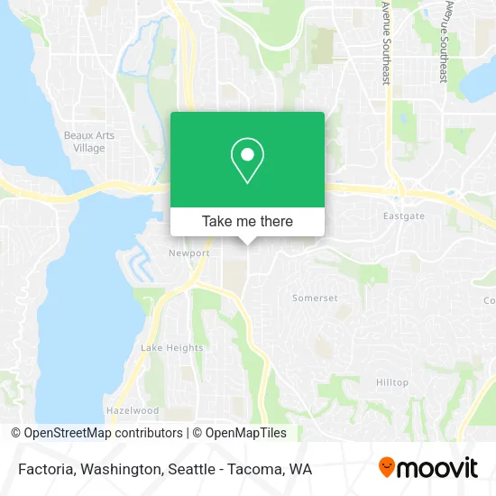 Factoria, Washington map