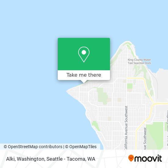 Alki, Washington map