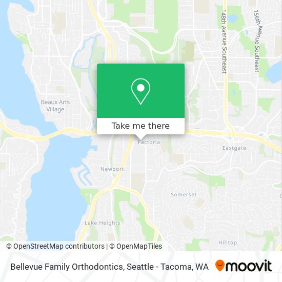 Bellevue Family Orthodontics map