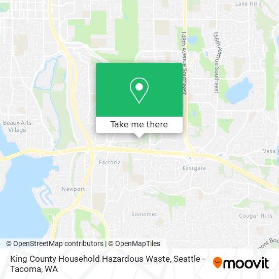 King County Household Hazardous Waste map