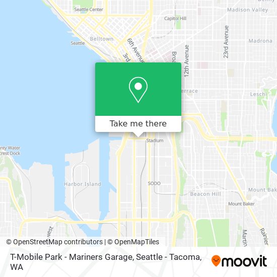 T-Mobile Park - Mariners Garage map