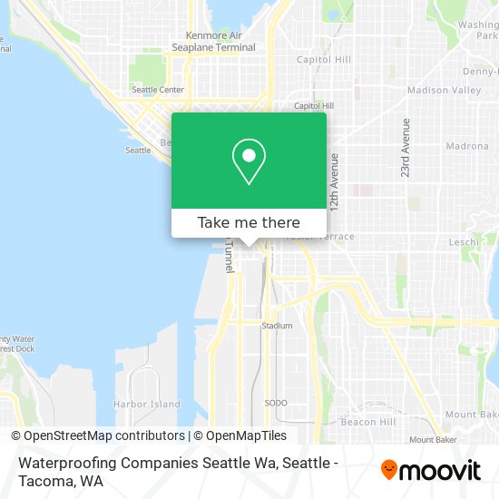 Mapa de Waterproofing Companies Seattle Wa