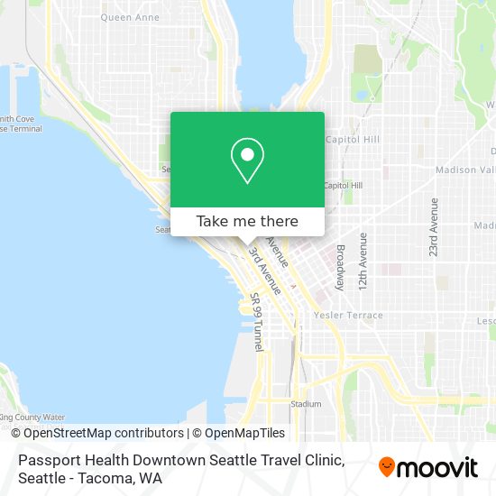 Passport Health Downtown Seattle Travel Clinic map