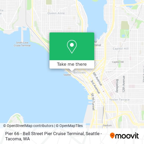 Mapa de Pier 66 - Bell Street Pier Cruise Terminal