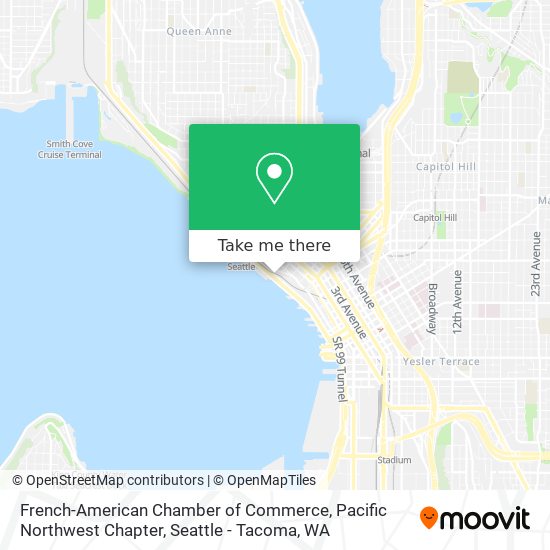 French-American Chamber of Commerce, Pacific Northwest Chapter map