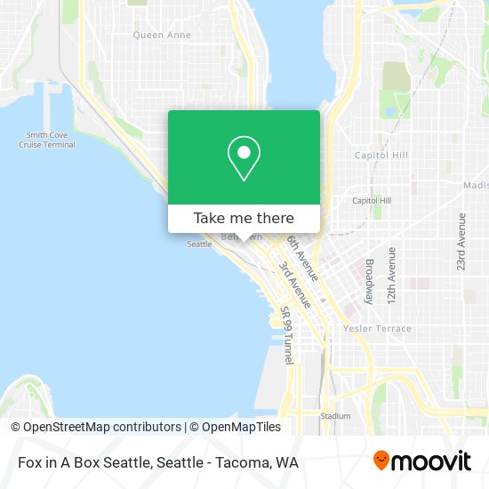 Mapa de Fox in A Box Seattle