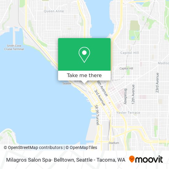 Milagros Salon Spa- Belltown map