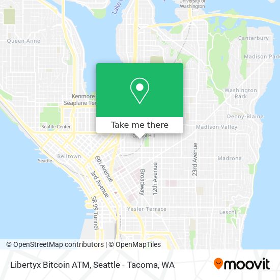 Mapa de Libertyx Bitcoin ATM