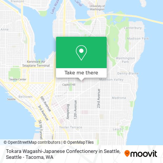 Mapa de Tokara Wagashi-Japanese Confectionery in Seattle