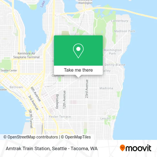 Amtrak Train Station map
