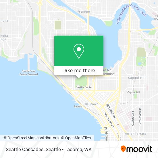 Mapa de Seattle Cascades