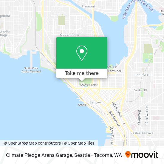 Climate Pledge Arena Garage map