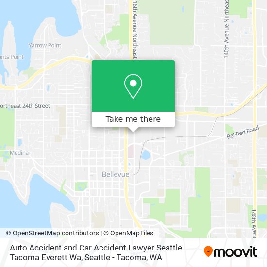 Auto Accident and Car Accident Lawyer Seattle Tacoma Everett Wa map