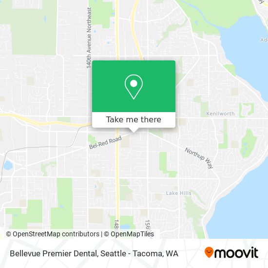 Bellevue Premier Dental map