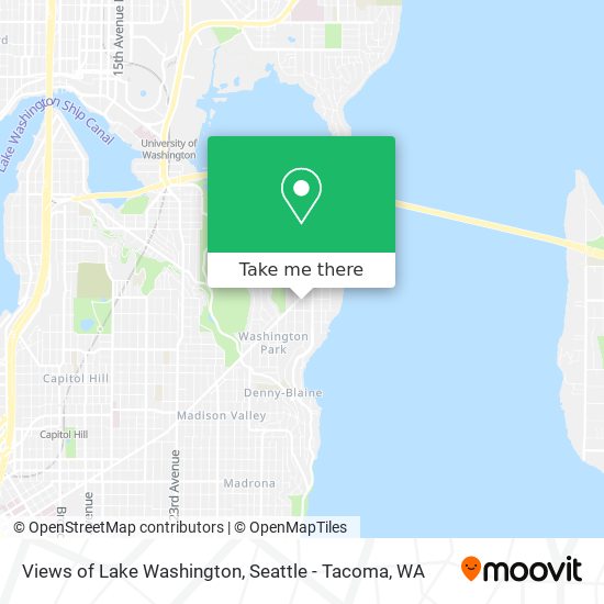 Views of Lake Washington map