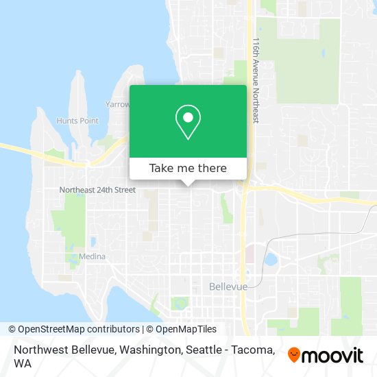 Mapa de Northwest Bellevue, Washington